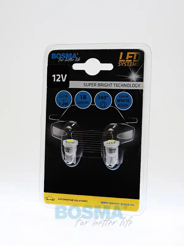 Novinka Bosma 3970 Žárovka 12V 1xLED SMD5050 T10 bílá 6000K (blistr 2ks)