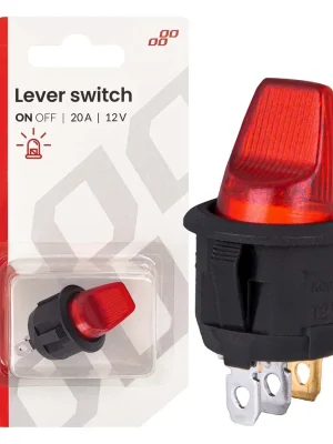 Tovární Cena Amio 04438 Přepínač s červeným podsvícením 20A 12V